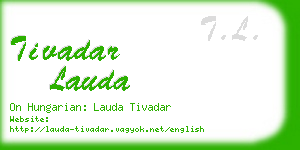 tivadar lauda business card